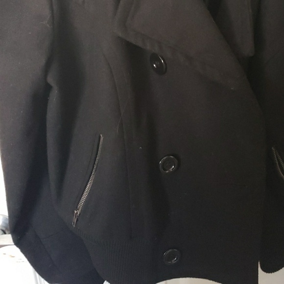 Wool short waisted pea coat - Picture 3 of 4
